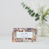 Aquarell Beach Seashells Visitenkarte (Stehend Vorderseite)