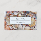 Aquarell Beach Seashells Visitenkarte (Vorderseite)