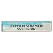 Aquarell Beach Surf Personalisiert Namensplakette (Vorderseite)