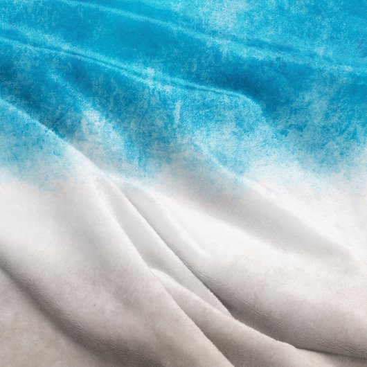 Aquarell Beach Waves Blue Waters Fleecedecke