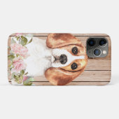 Aquarell-Beagle & Blumen Case-Mate iPhone Hülle (Rückseite (Horizontal))