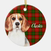 Aquarell Beagle Dog Personalisiert Keramik Ornament (Vorne)