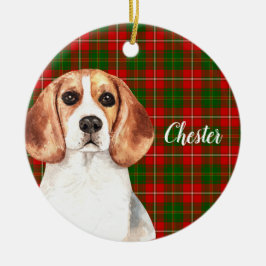 Aquarell Beagle Dog Personalisiert Keramik Ornament