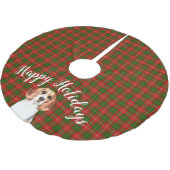 Aquarell Beagle Dog Personalisiert Polyester Weihnachtsbaumdecke (Schrägansicht)