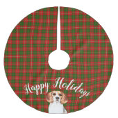 Aquarell Beagle Dog Personalisiert Polyester Weihnachtsbaumdecke (Vorderseite)