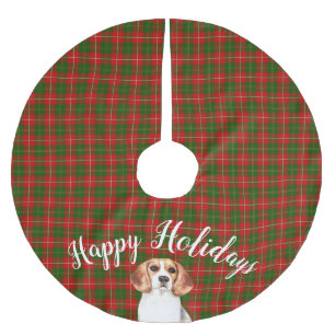 Aquarell Beagle Dog Personalisiert Polyester Weihnachtsbaumdecke