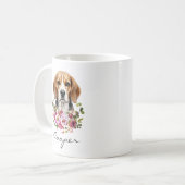 Aquarell-Beagle Kaffeetasse (Vorderseite Links)