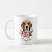 Aquarell-Beagle Kaffeetasse (Links)