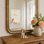 Aquarell-Beagle mit Blumenmotiv Post-it Klebezettel