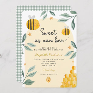 Aquarell Bee Honey Sweet Baby Dusche Einladung