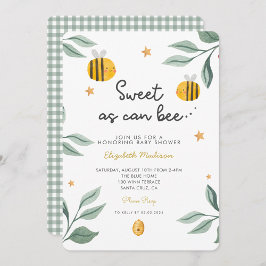 Aquarell Bee Honey Sweet Baby Dusche Einladung