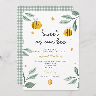 Aquarell Bee Honey Sweet Baby Dusche Einladung