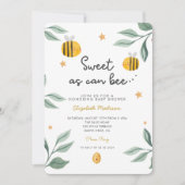 Aquarell Bee Honey Sweet Baby Dusche Einladung (Vorderseite)