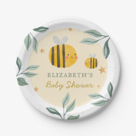 Aquarell Bee Honey Sweet Baby Dusche Pappteller