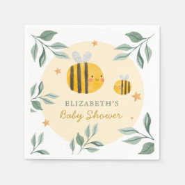 Aquarell Bee Honey Sweet Baby Dusche Serviette