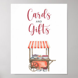 Aquarell-Beeren-Karten und Geschenke Baby-Party Poster