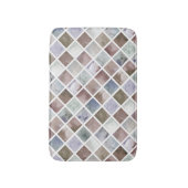 Aquarell Beige und graue Quadrate . Badematte (Vorderseite Vertikal)