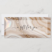 Aquarell beiger Gold-Gutschein (Vorderseite)