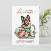 Aquarell Belgische Tervuren Weihnachtsunternehmen Feiertagskarte (Stehend Vorderseite)