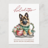 Aquarell Belgische Tervuren Weihnachtsunternehmen Feiertagspostkarte (Vorderseite)