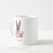 Aquarell Belgischer Malinois Kaffeetasse (Vorderseite Links)