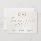 Aquarell-Berg & Monogramm RSVP Karte (Rückseite)