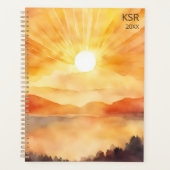 Aquarell-Berg-Sonnenuntergang Planer (Vorderseite)
