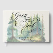 Aquarell-Berge-Hochzeit Gästebuch (Vorderseite)