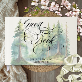 Aquarell-Berge-Hochzeit Gästebuch