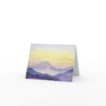 Aquarell-Berge Notecard