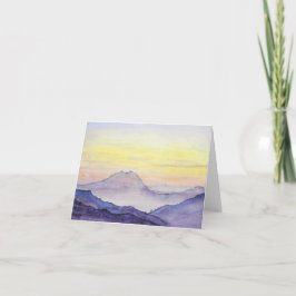 Aquarell-Berge Notecard Karte