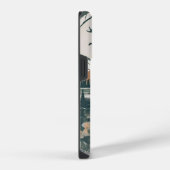 Aquarell Berglandschaft, Naturmotiv Berg und See iPhone Hülle (Rechte Seite)