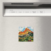Aquarell-Bergmagnet Magnet (In Situ (Geschirrspüler))