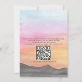 Aquarell-Bergsee-Blick QR-Code-Hochzeit Einladung (Rückseite)