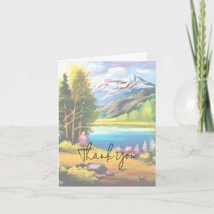 Aquarell-Bergsee individuell anpassbar Karte