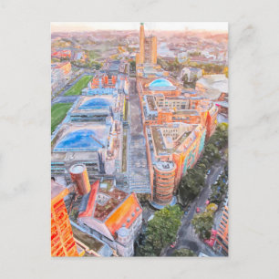 Aquarell Berlin. Akkarten vom Potsdamer Platz Postkarte