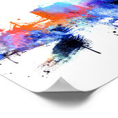 Aquarell Berlin Skyline Print Poster (Ecke)