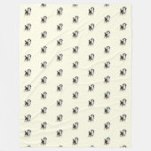 Aquarell Bernedoodle Fleece-Decke Fleecedecke (Vorderseite)
