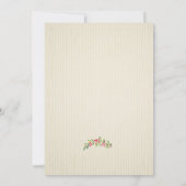 Aquarell Berries Grün Weihnachten Einladung (Rückseite)