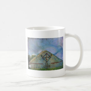 Aquarell bespritzte Scheune Kaffeetasse