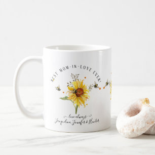 Aquarell Beste Mama in der Liebe je Sonnenblumen  Kaffeetasse