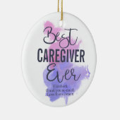 Aquarell Beste Pflegeperson je Wertschätzung Keramik Ornament (Rechts)