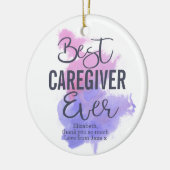 Aquarell Beste Pflegeperson je Wertschätzung Keramik Ornament (Links)