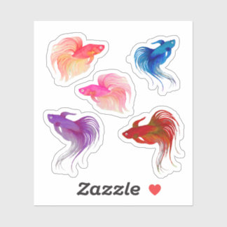 Aquarell Betta Fish Aufkleber