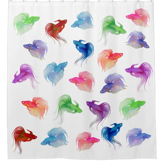 Aquarell Betta Fish Duschvorhang (Vorderseite)