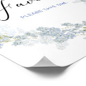 Aquarell bevorzugt Blaublüten Delphinium blüht Bab Poster (Ecke)