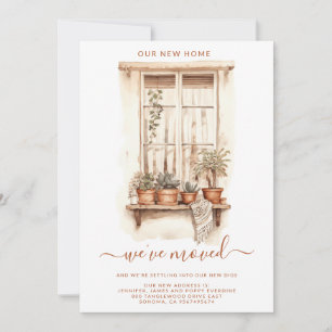 Aquarell Bewegliches Fensterbrett Topfpflanzen Gem Ankündigung