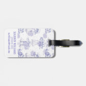 Aquarell bewegt wellenartig u. versendet Muster Gepäckanhänger (Rückseite horizontal)