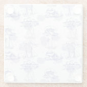 Aquarell bewegt wellenartig u. versendet Muster Glasuntersetzer (Rückseite)