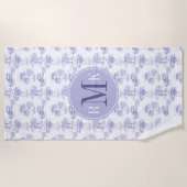 Aquarell bewegt wellenartig u. versendet Muster Strandtuch (Vorderseite)